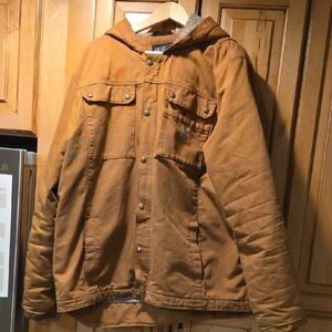 Men's Tan Hooded Jacket